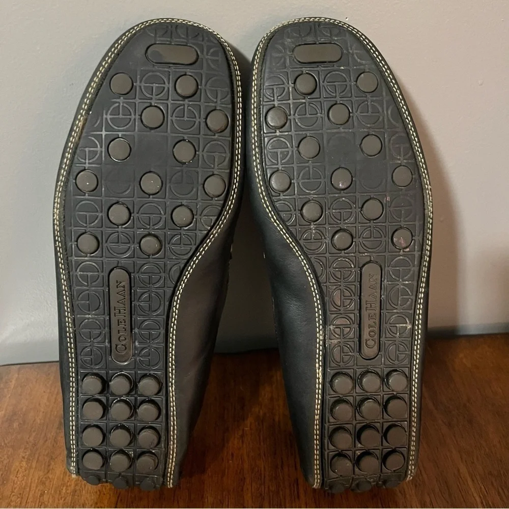 Cole Haan Men's Sz 11 D Black Leather Penny Driver Driving Style Loafer